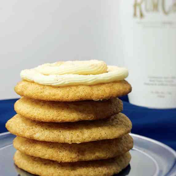 stack of rumchata cookies on a plate