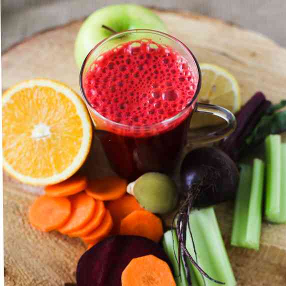 Beet energy juice is refreshing and loaded with energy-giving minerals. 