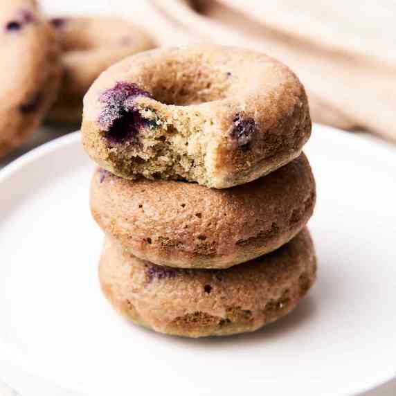 Baked Blueberry Glazed Donuts - Catherine Zhang