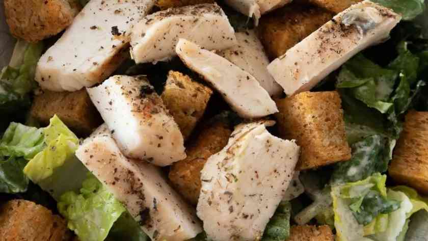 Chicken Caesar Salad with Homemade Dressing