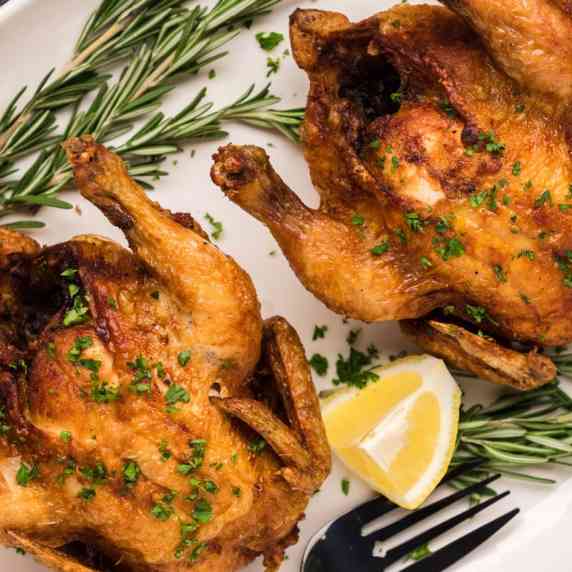 Deep fried Cornish hens make an excellent year-round dinner for smaller crowds. With their incredibl