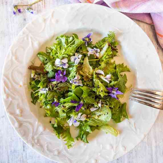 Herb Salad with Violets