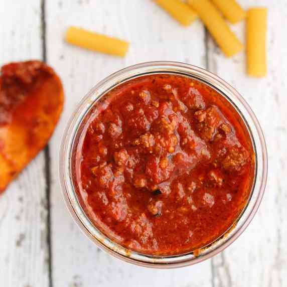 top view of Quick and Easy Weeknight Pasta Sauce 