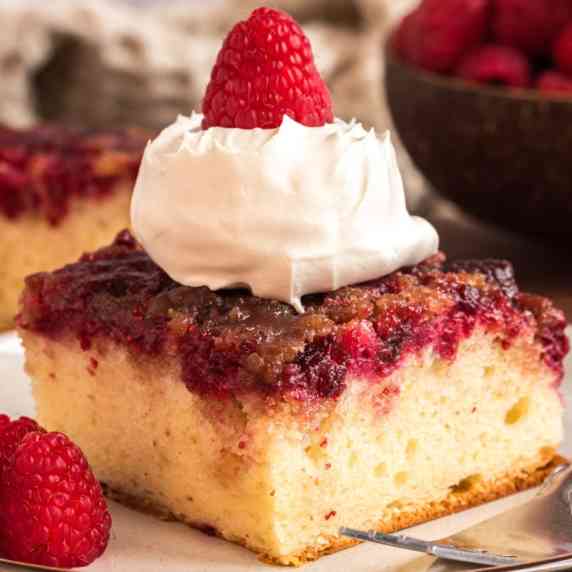 The raspberries add a wonderful dose of twang and against the brown sugar topping. Plus, it comes to