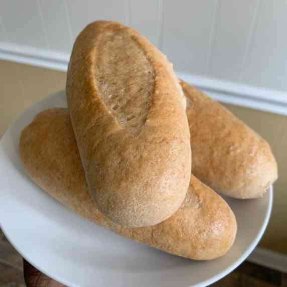 homemade and healthy whole-wheat hoagie rolls 