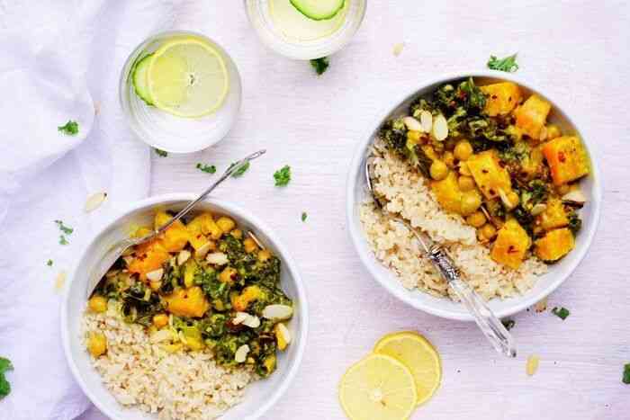 Butternut Squash, Chickpea and Kale Curry
