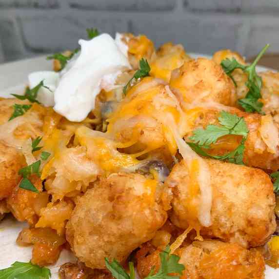 mexican tater tots on a plate