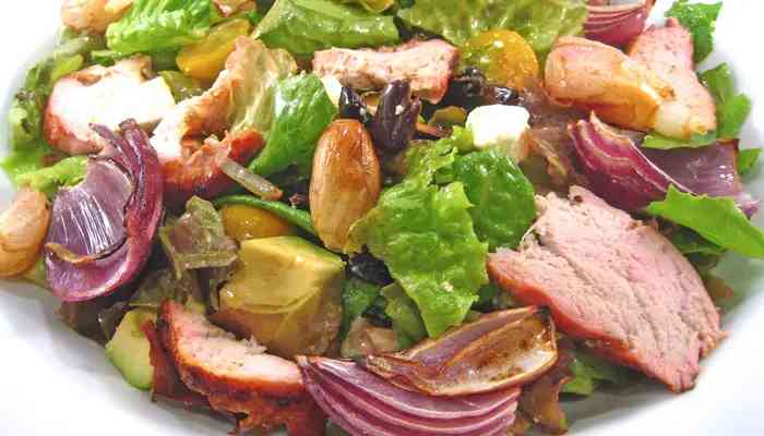 Grilled Pork, Shallot, & Red Onion Salad