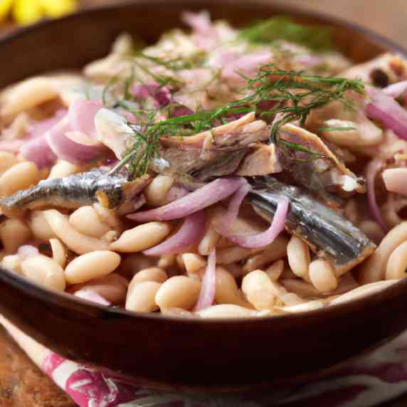 Lupin Bean, Anchovy & Fennel Salad using ingredients found on the Real Italiano website