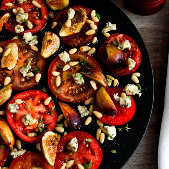 Tomato, Fresh Fig and Blue Cheese Salad