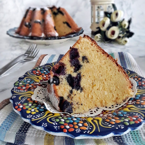 BLUEBERRY LEMON POUND CAKE. Best recipe with video | Çitra's Home Diary. #poundcake #blueberrycake #
