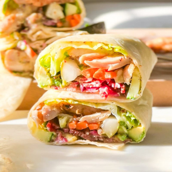 Honey mustard chicken wrap.