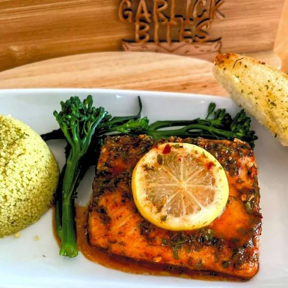 Garlick Bites | Honey Lemon Salmon