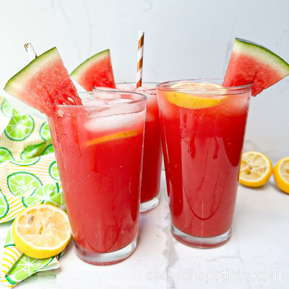 watermelon  and lemon juice