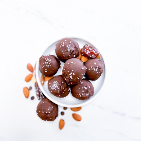 Salted caramel chocolate date balls.
