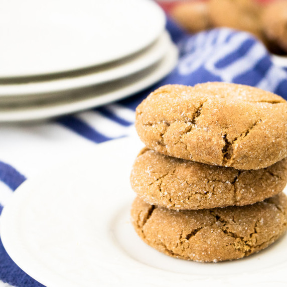 Crispy Ginger Cookies in a plate