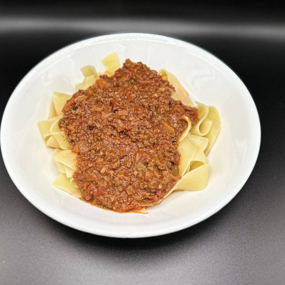 Homemade Bolognese Sauce with Pappardelle