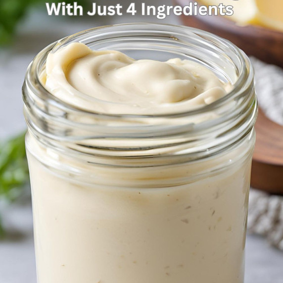 Homemade Mayonnaise In a mason jar