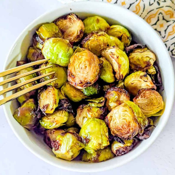 Air Fryer Honey Balsamic Brussel Sprouts recipe