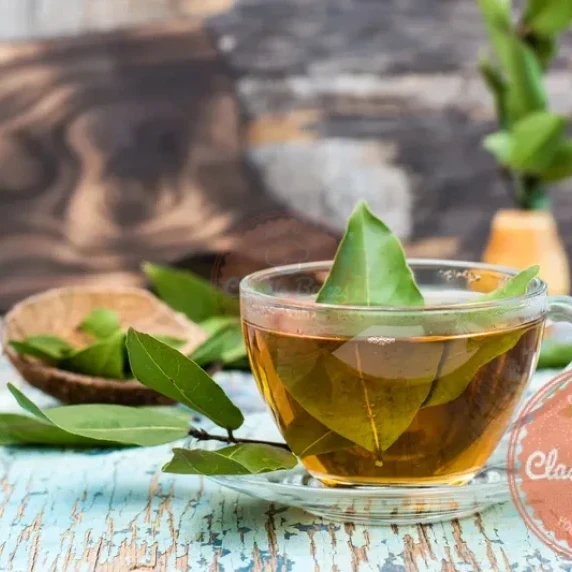 A cup of bay leaf tea