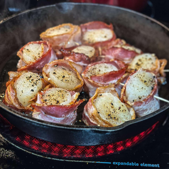 Bacon Wrapped Pan-Seared Scallops