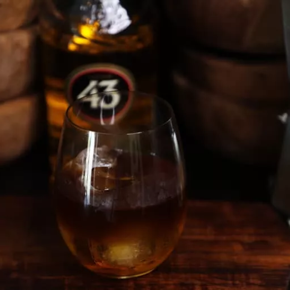 Carajillo Espresso and Licor 43, a sweet Spanish liqueur served over ice