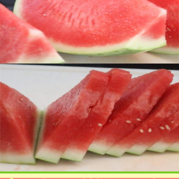 Watermelon wedges and triangular watermelon slices