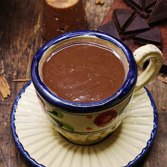 Mexican Hot Chocolate champurrado in a cup
