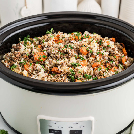 Crock pot Carrots and Ground Meat