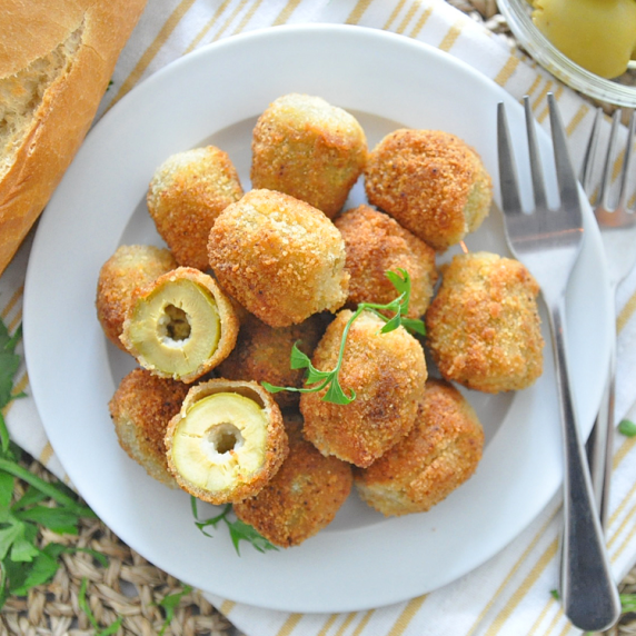 CRISPY Fried Spanish Olives
