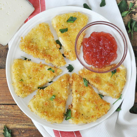 Crispy Fried Manchego Cheese