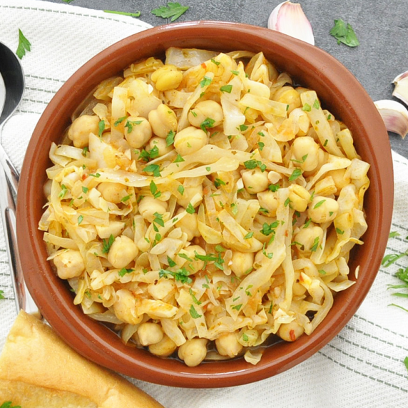 Spanish Cabbage and Chickpeas