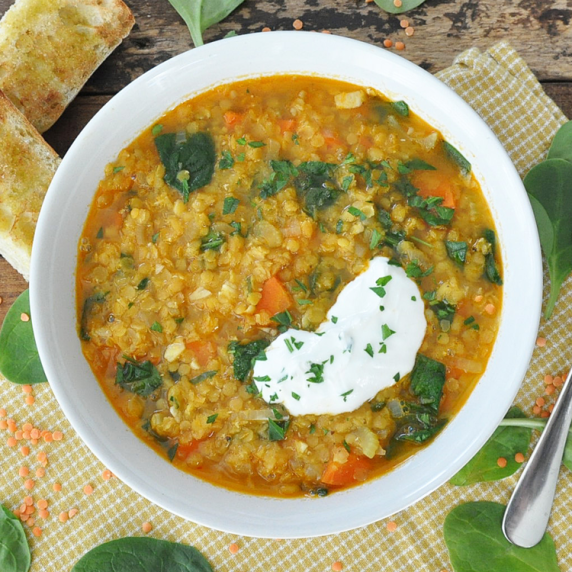 COZY Spanish Red Lentil Stew