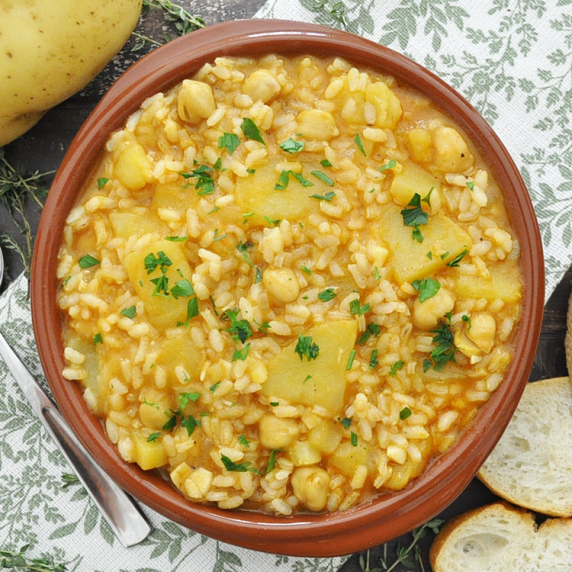 Spanish Poor Man’s Rice & Potatoes