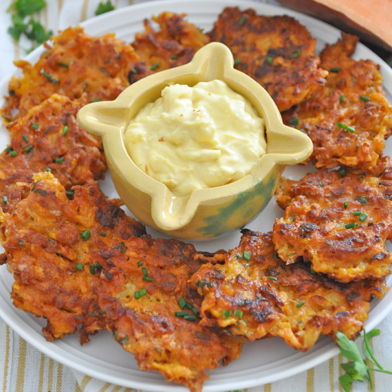 CRISPY Sweet Potato Fritters