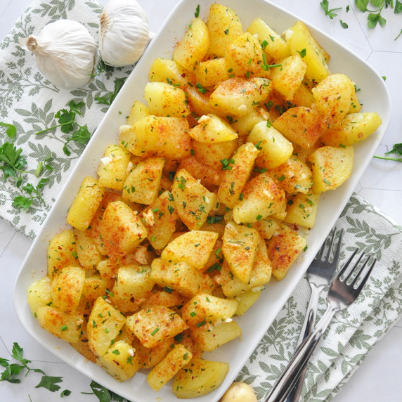GARLIC POTATOES from San Sebastian Spain