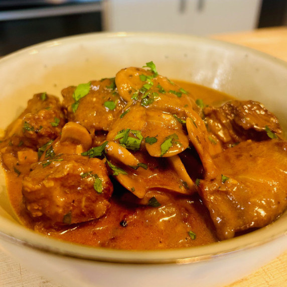 Gluten and Dairy-Free Slow-Cooked Beef Stroganoff