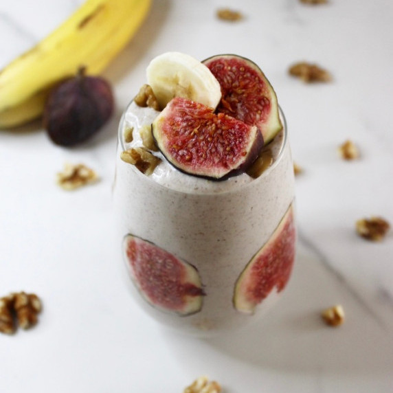 Fig Banana Smoothie with Walnuts