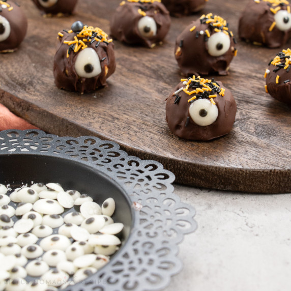 pumpkin spice and cheesecake filled truffles