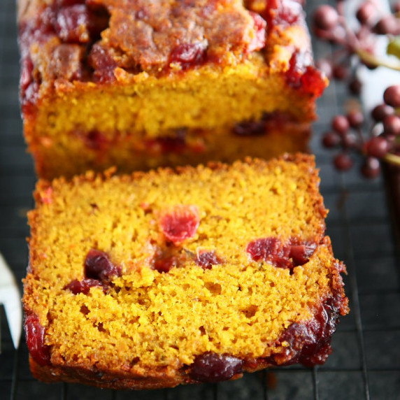Pumpkin Cranberry Sauce Bread