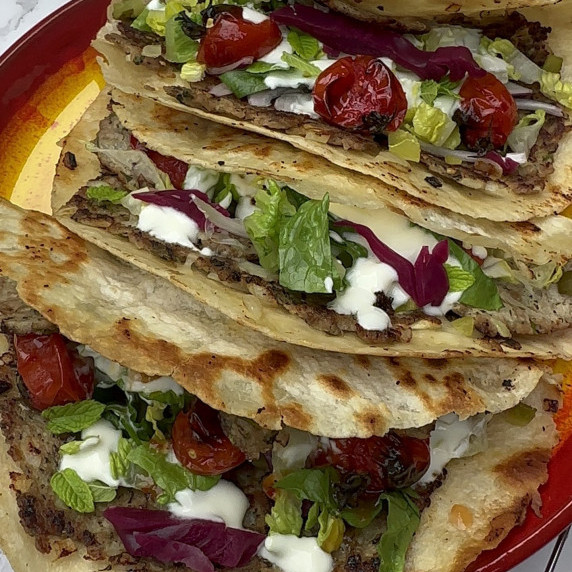 Smashed Kefta Tacos