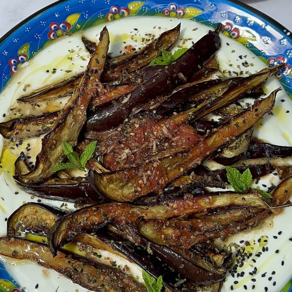 Roasted Eggplant with Yogurt Sauce