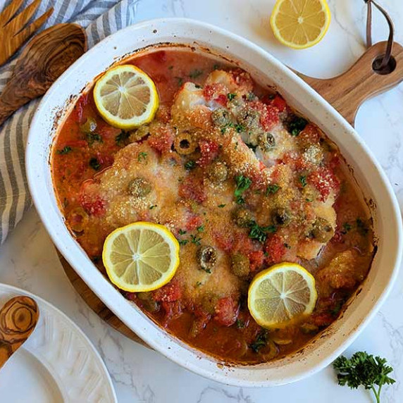 Mediterranean Baked Cod