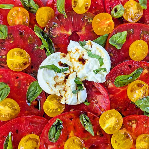 Heirloom Tomato Salad with Burrata