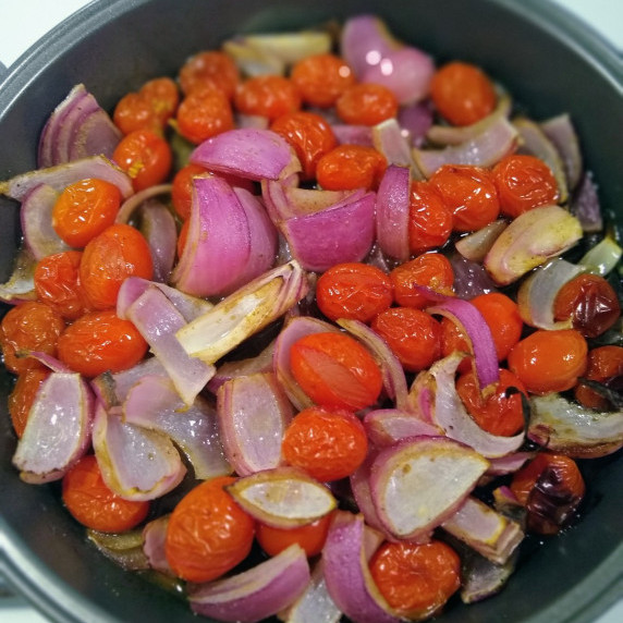 Healthy Roasted Tomatoes And Onions