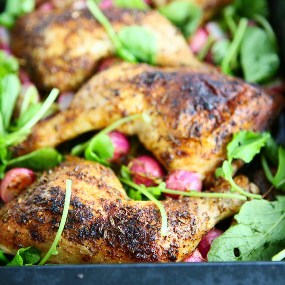 Everyday Spiced Chicken and Radishes