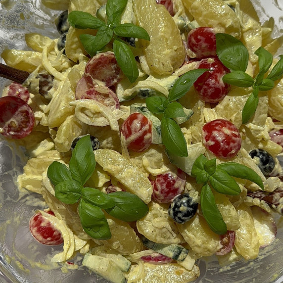 Potato Salad In a glass bowl