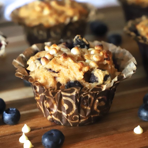 White Chocolate and Blueberry Muffin