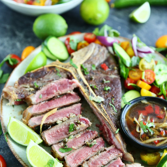 Porterhouse Steak with Thai Dressing