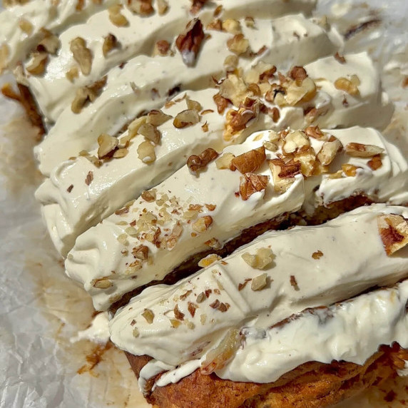 Carrot Cake Banana Bread With cheese frosting